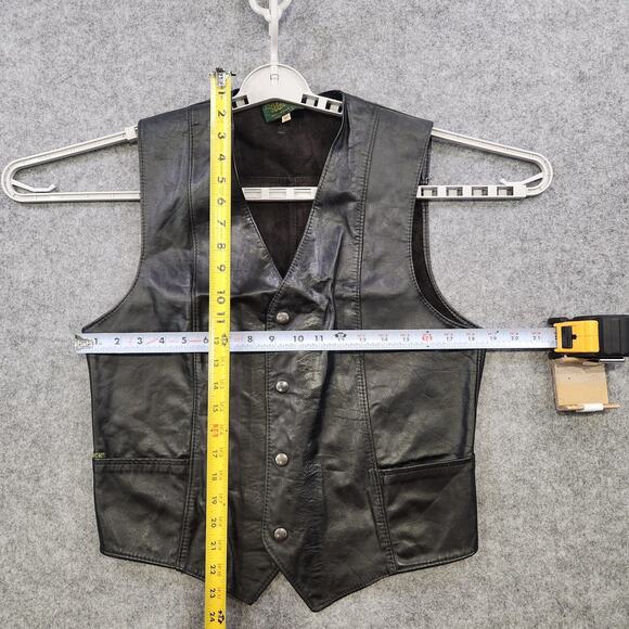 VTG MR Bick Genuine Leather Vest Mens 40 Black Biker Motorcycle USA Made Jacket - Picture 7 of 10